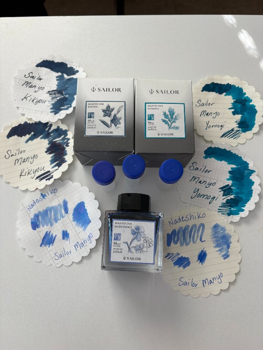 Sailor Manyo Fountain Pen Ink Samples 3ml Set of 3
